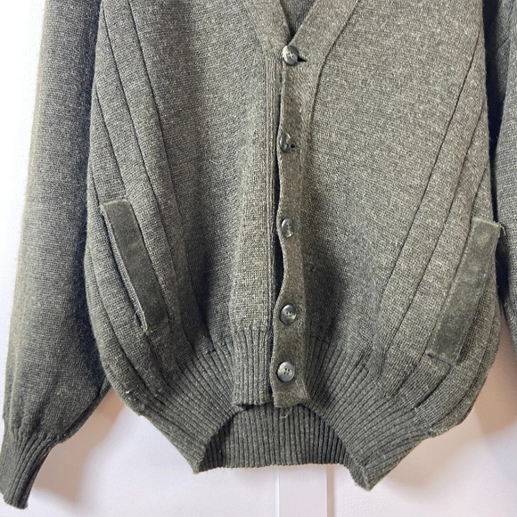 Vintage Pitlochry Cardigan Wool Green XL - Picture 6 of 6